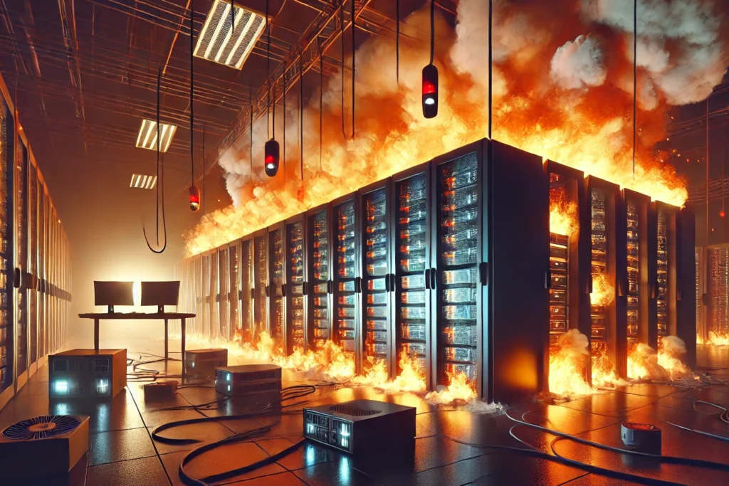 bahaya yang terjadi jika ruang data center terlalu panas