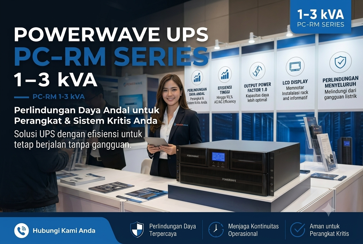 Keunggulan Powerwave UPS PC-RM SERIES 1–3 kVA
